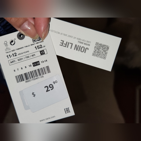 ZARA KIDS - Wide Leg Drawstring Pants - Picture 3 of 3